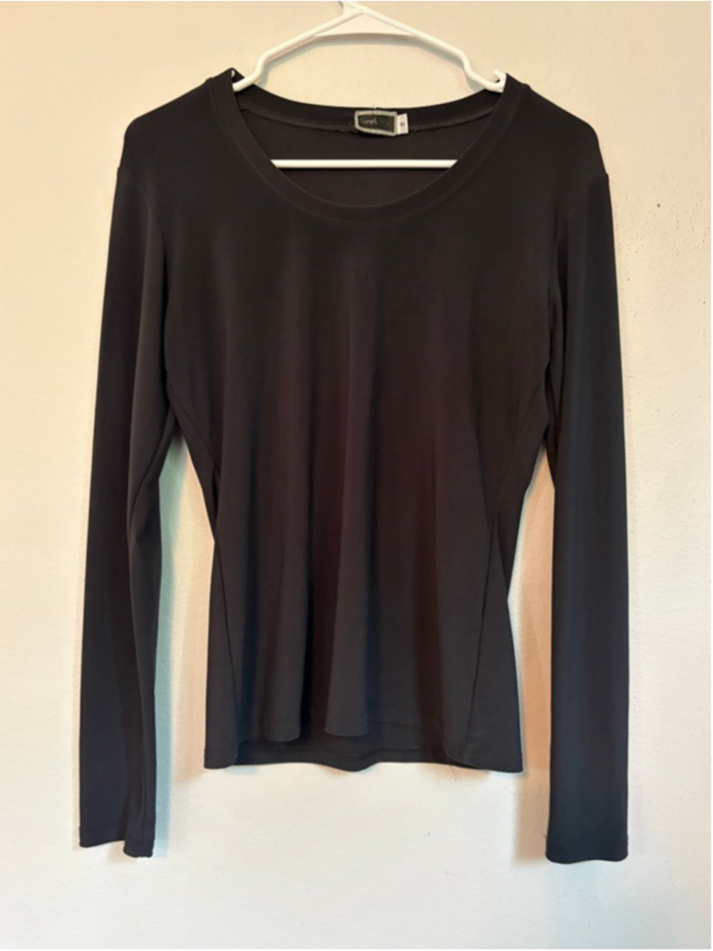 Women's Sympli Black Long Sleeve Tee Size 8